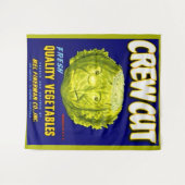 Tenture Impression étiquette de caisse de légumes coupée e (Devant (Horizontal))