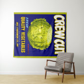 Tenture Impression étiquette de caisse de légumes coupée e (En situation (horizontale))