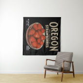 Tenture Impression étiquette des fraises de l'Oregon dans  (En situation (horizontale))