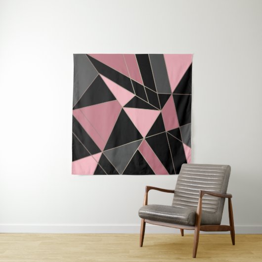 Tenture Impression géométrique moderne Abstraite (En situation (horizontale))