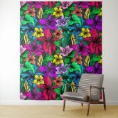 Tenture Impression hawaïenne (En situation)