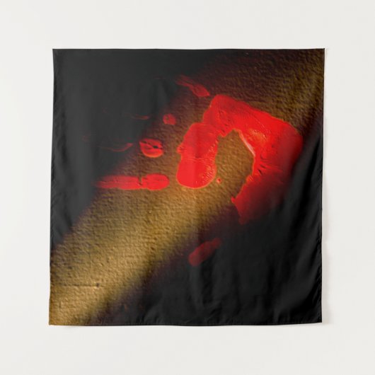 Tenture Impression main rouge (Devant)