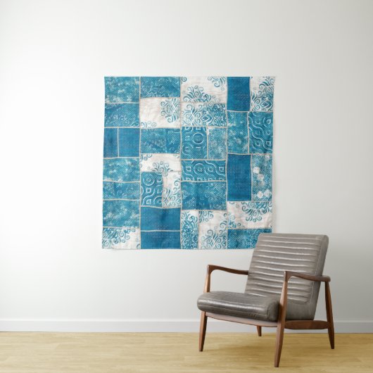 Tenture Impression motif de la surface composée de collage (En situation (horizontale))