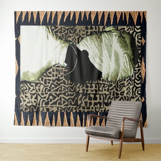 Tenture Impression Soul Art Africain (En situation (horizontale))