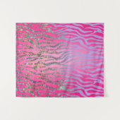 Tenture Impression tigre rose semi-pailletée (Devant (Horizontal))