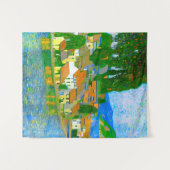 Tenture Impressionist  Mediterranean Village by the Sea  (Devant (Horizontal))