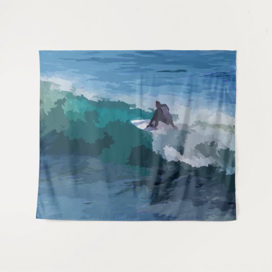 Tenture Impressionnisme numérique surfer (Devant (Horizontal))
