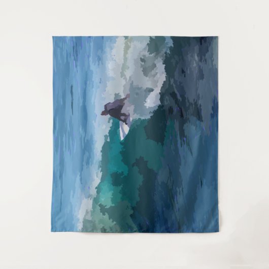 Tenture Impressionnisme numérique surfer (Devant)