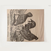 Tenture Imprimé au 19e siècle Bucks Comté poulets poulets (Devant (Horizontal))