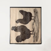 Tenture Imprimé au 19e siècle Plymouth Rock poule et coq (Devant)