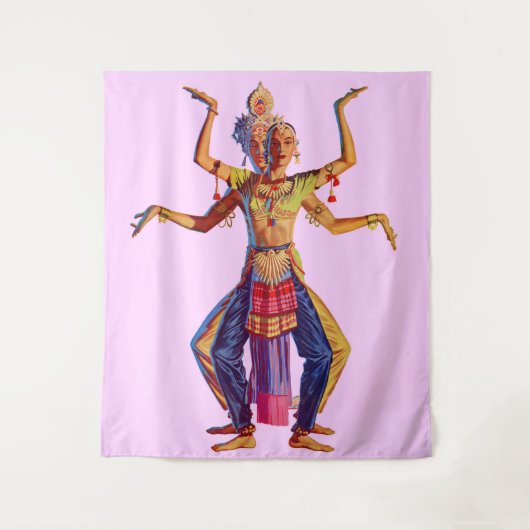 Tenture Imprimé de danseuses balinaises (Devant)