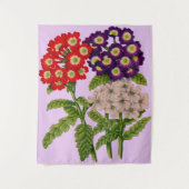 Tenture imprimé de fleurs verbena (Devant)