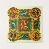 Tenture imprimé de motifs Renaissance italienne (Devant)