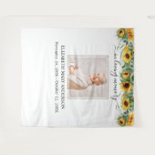 Tenture In Love Memory Photo Sunflower Memorial (Devant (Horizontal))