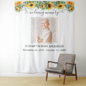 Tenture In Love Memory Photo Sunflower Memorial (En situation)