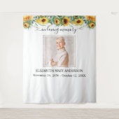 Tenture In Love Memory Photo Sunflower Memorial (Devant)