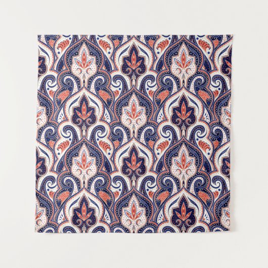Tenture Indian paisley pattern seamless. Persian arabesque (Devant)