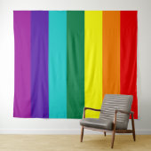 Tenture Indicateur de la fierté arc-en-ciel 7 bandes (En situation (horizontale))