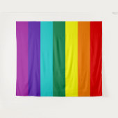 Tenture Indicateur de la fierté arc-en-ciel 7 bandes (Devant (Horizontal))
