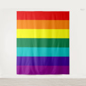 Tenture Indicateur de la fierté arc-en-ciel 7 bandes (Devant)