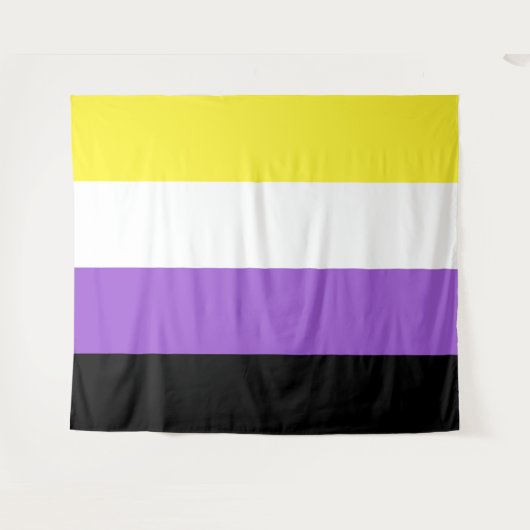 Tenture Indicateur non binaire extra grand LGBT (Devant (Horizontal))