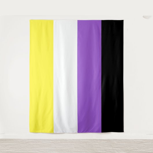 Tenture Indicateur non binaire extra grand LGBT (Devant)