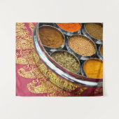 Tenture Indien Masala Dabba épices Tin Restaurant Wall Art (Devant (Horizontal))