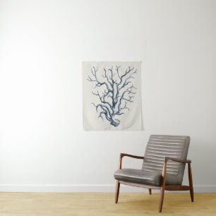 Tenture Indigo Coral