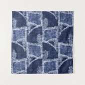 Tenture Indigo Patchwork : Texturé Checked Elegance (Devant)