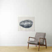 Tenture Indigo Seashell (En situation (horizontale))