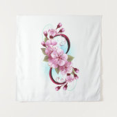 Tenture Infinité avec les fleurs Sakura (Devant (Horizontal))