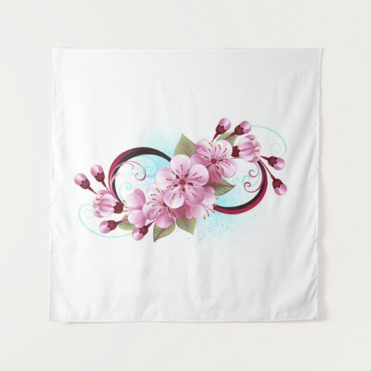 Tenture Infinité avec les fleurs Sakura (Devant)