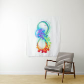 Tenture Infinity avec Rainbow Jellyfish (En situation)