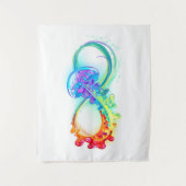 Tenture Infinity avec Rainbow Jellyfish (Devant)