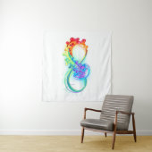 Tenture Infinity avec Rainbow Jellyfish (En situation (horizontale))