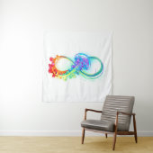 Tenture Infinity avec Rainbow Jellyfish (En situation)