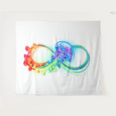 Tenture Infinity avec Rainbow Jellyfish (Devant (Horizontal))