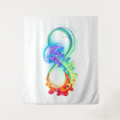 Tenture Infinity avec Rainbow Jellyfish (Devant)