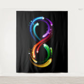 Tenture Infinity symbol of rainbow comets (Devant)