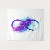 Tenture Infinity with purple feather (Devant (Horizontal))