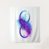 Tenture Infinity with purple feather (Devant)