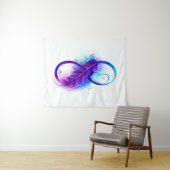 Tenture Infinity with Purple Feather (En situation (horizontale))