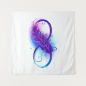 Tenture Infinity with purple feather (Devant (Horizontal))