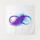 Tenture Infinity with purple feather (Devant)