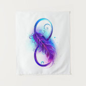 Tenture Infinity with Purple Feather (Devant)