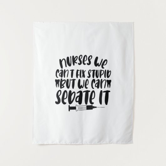 Tenture Infirmière Cadeau Infirmière On Ne Peut Pas Répare (Devant)