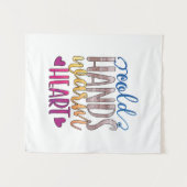 Tenture Infirmière Gift | Mains froides cœur chaud (Devant (Horizontal))