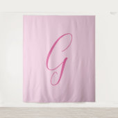 Tenture Initial Letter Monogram Light Pink Plain Chic (Devant)