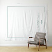 Tenture Initiales minimalistes sarcelles sophistiquées (En situation (horizontale))