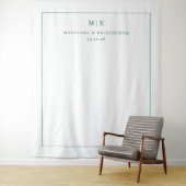 Tenture Initiales minimalistes sarcelles sophistiquées (En situation)
